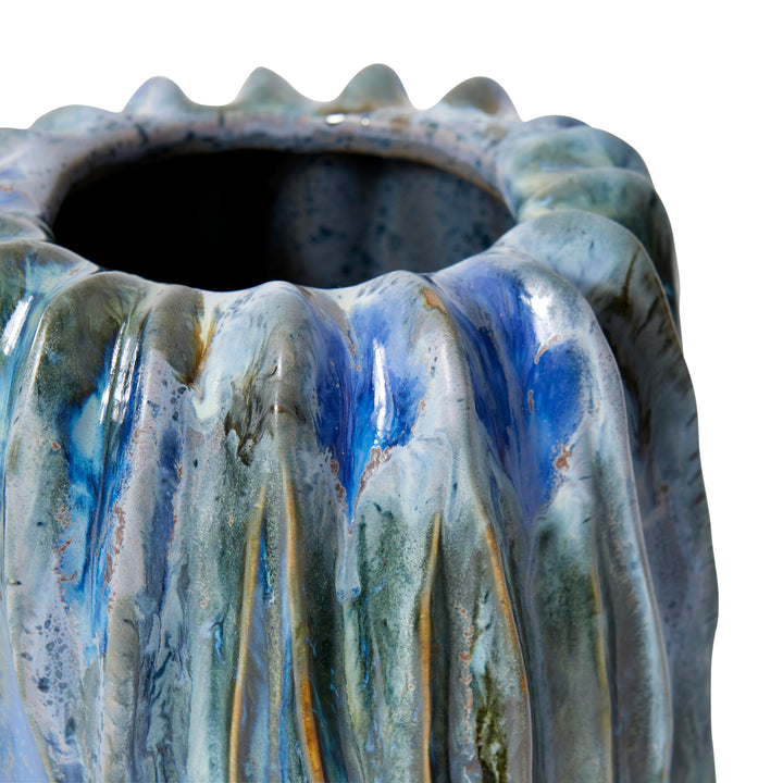 Alberto Vase Blue 16x15x17cm