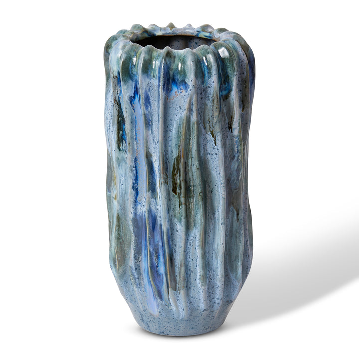 Alberto Tall Vase Blue 15x15x31cm