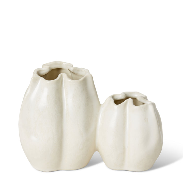 Zilia Vase Mini Twin Ivory 15x9x11cm
