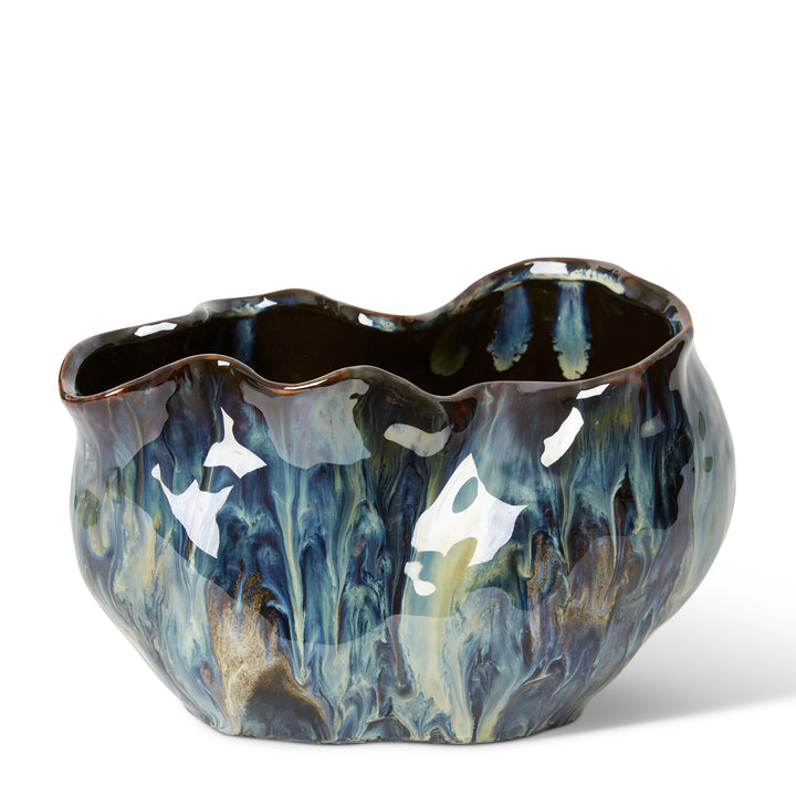 Juni Bowl Blue/Beige 26x15x18cm