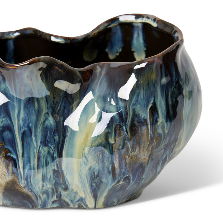 Juni Bowl Blue/Beige 26x15x18cm