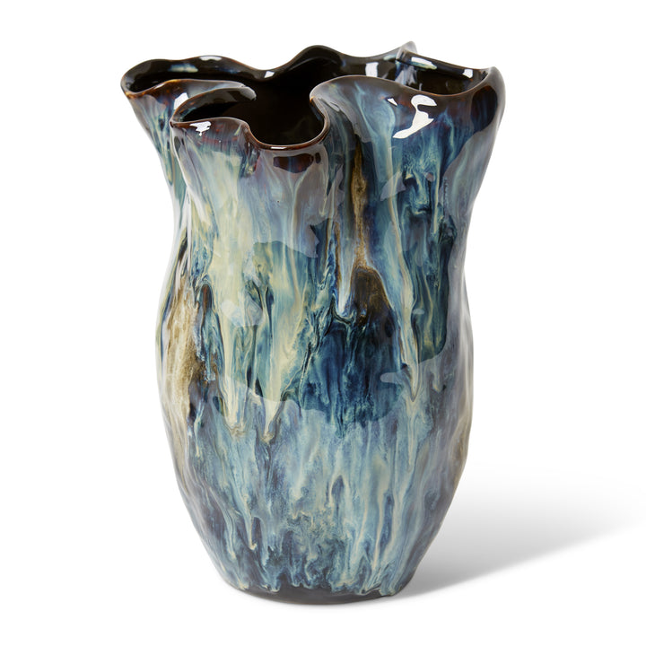 Juni Vase Blue/Beige 25x24x34cm