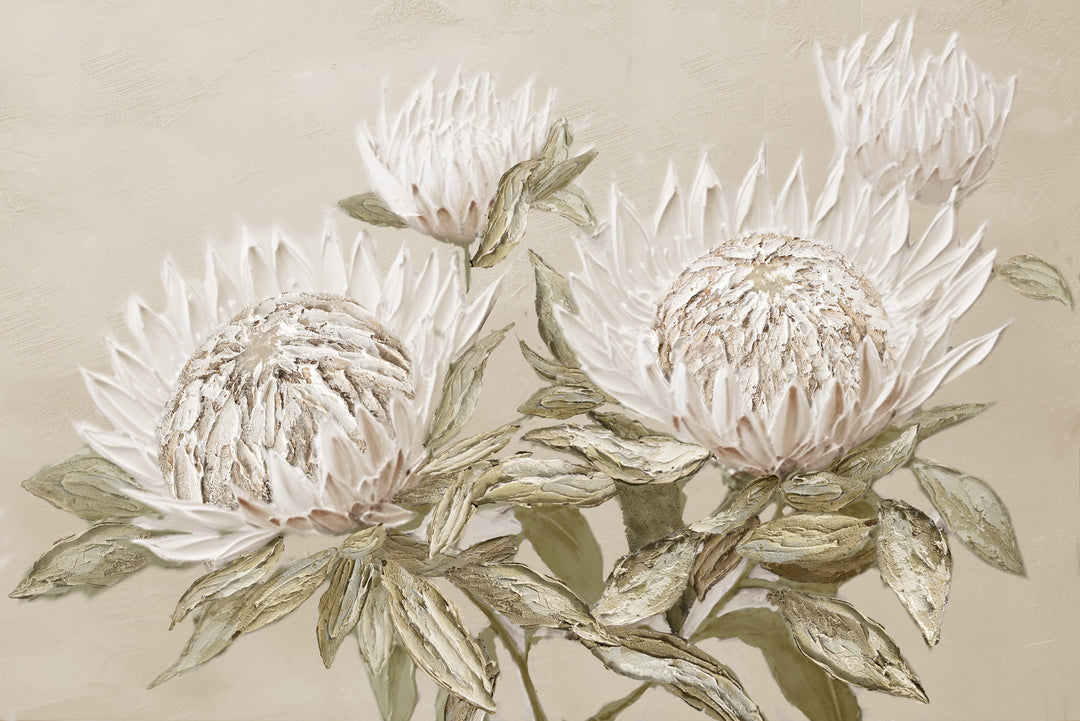 Protea Wall Art Neutral 120x80cm