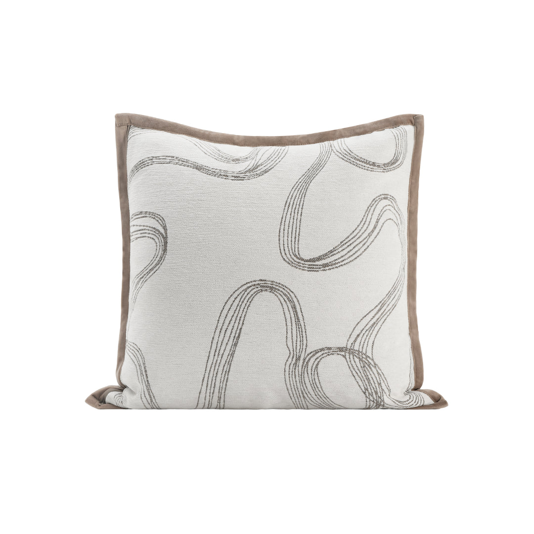 Lines Khaki Jacquard Cushion 60cm