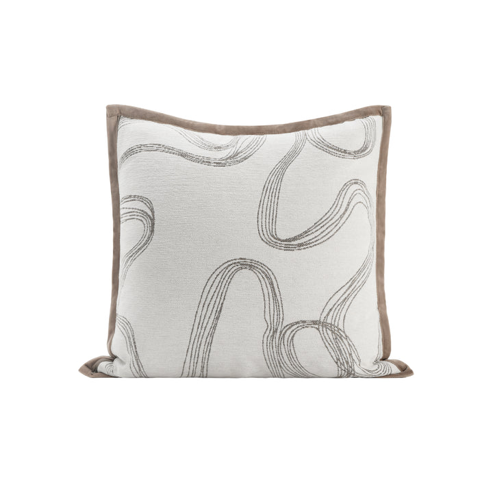 Lines Khaki Jacquard Cushion 60cm