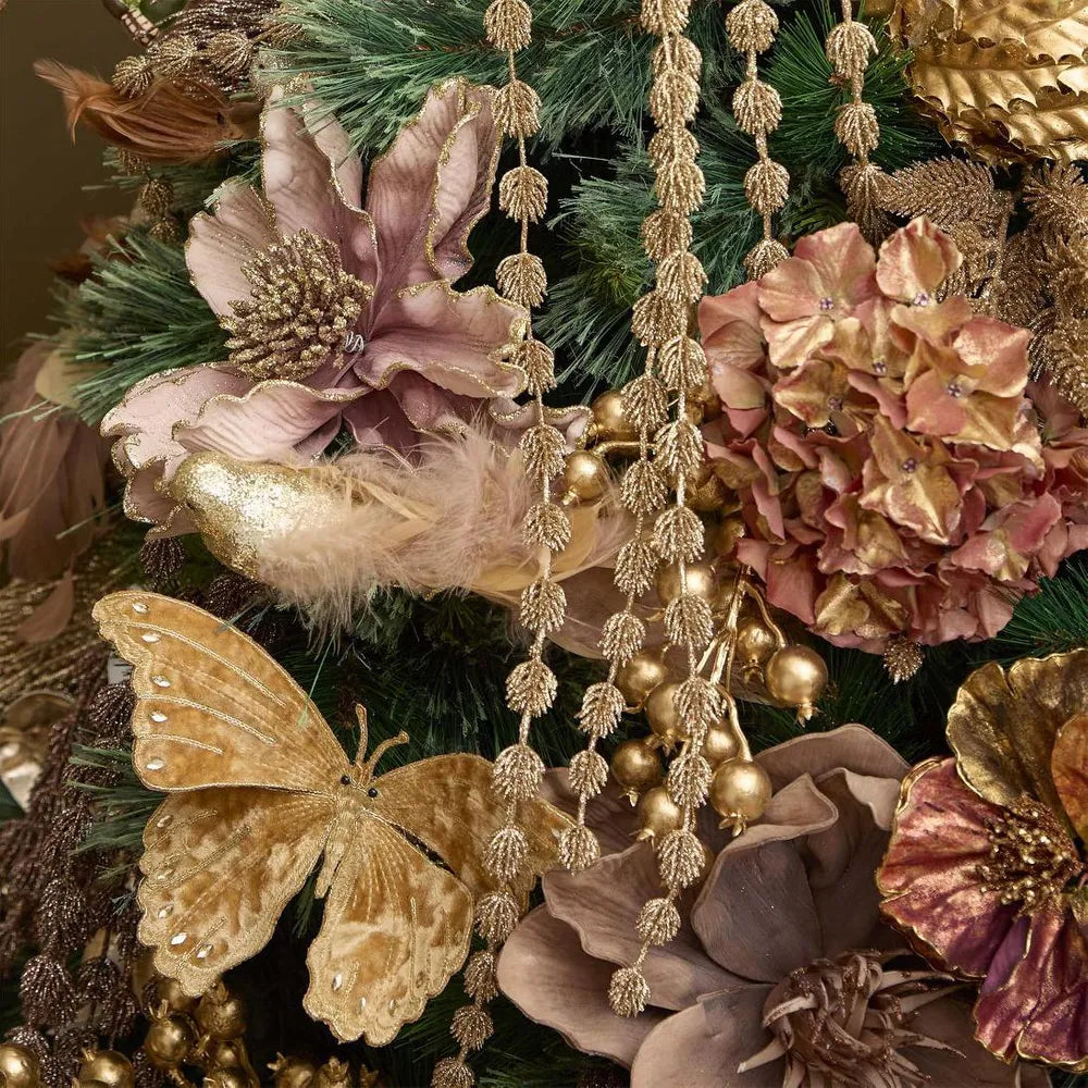 Hanging Glitter Stem Gold 93cm