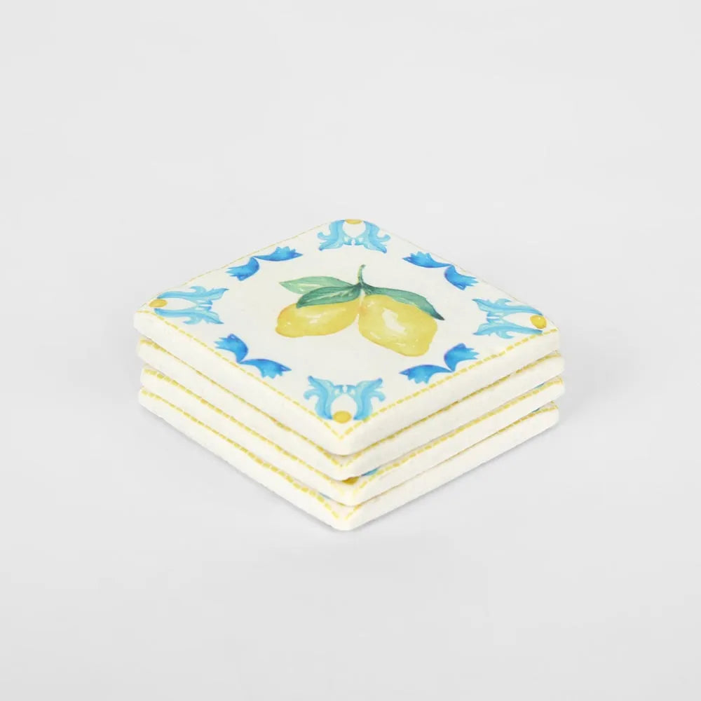 La Dolce Vita Lemon Coasters - Set of 4