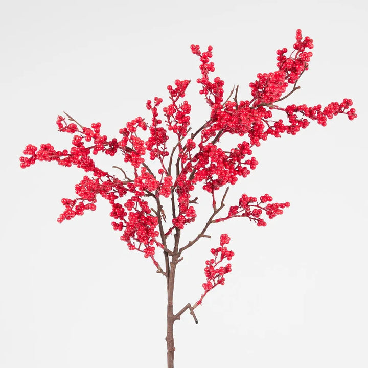 Berry Cluster Stem Red 9x76cm