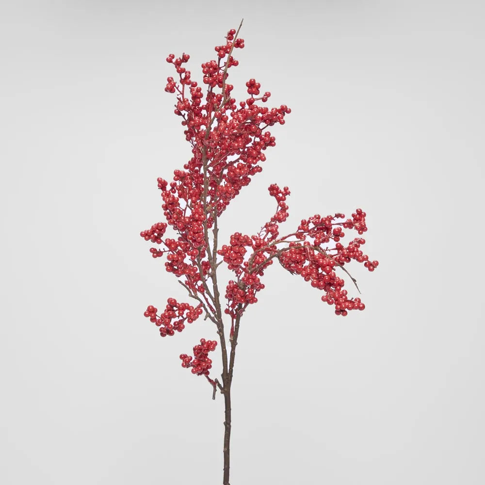 Berry Cluster Stem Red 9x76cm