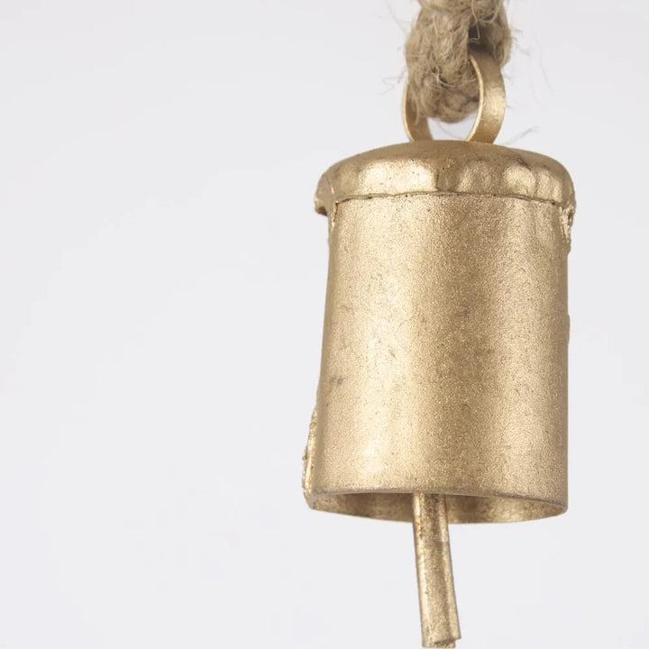 Mini Brass Oblong Bell Decoration 3.5x6cm