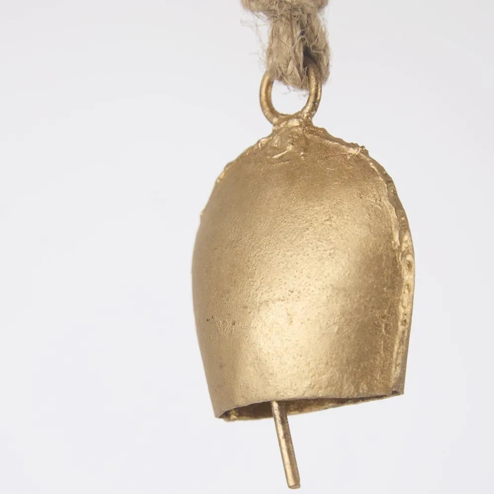 Mini Brass Oval Bell Decoration 3x6cm