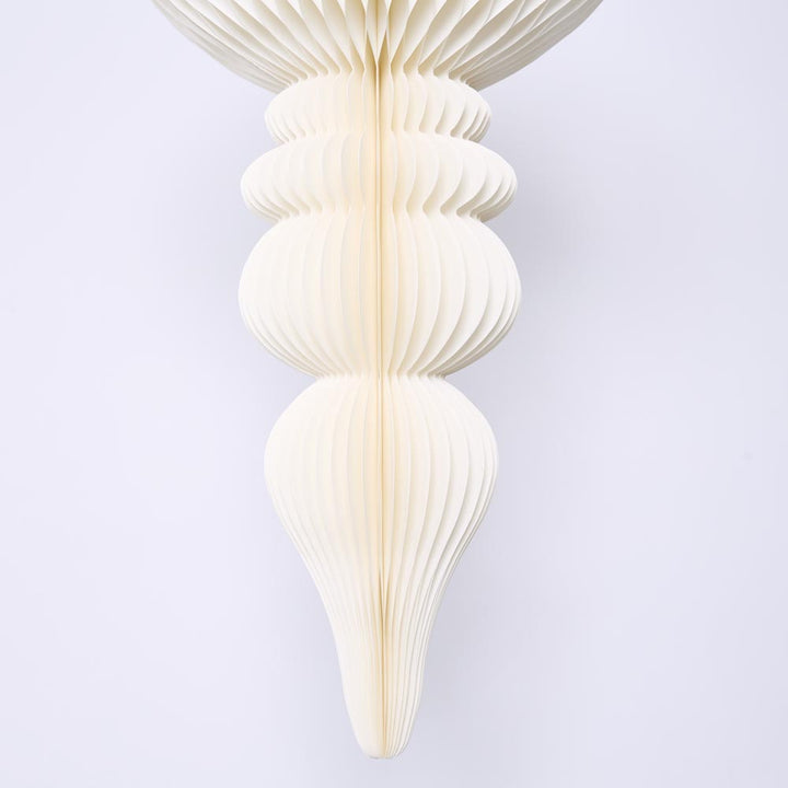 Giant Paper Cresting Finial Decoration White 26x100cm