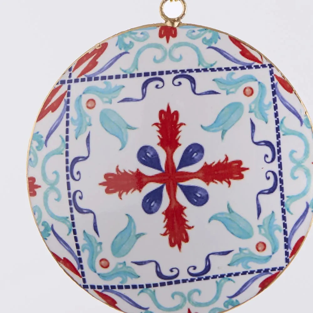 La Dolce Vita Red Pattern Tree Decoration L:10 W:10 H:11