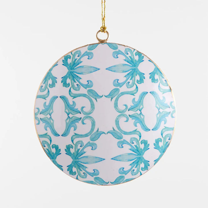 La Dolce Vita Blue Pattern Tree Decoration L:10 W:10 H:11