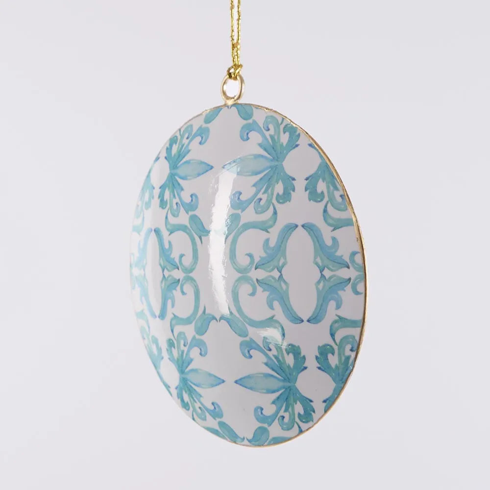 La Dolce Vita Blue Pattern Tree Decoration L:10 W:10 H:11
