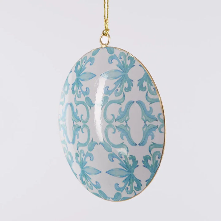 La Dolce Vita Blue Pattern Tree Decoration L:10 W:10 H:11