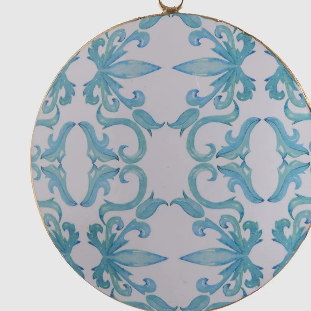 La Dolce Vita Blue Pattern Tree Decoration L:10 W:10 H:11
