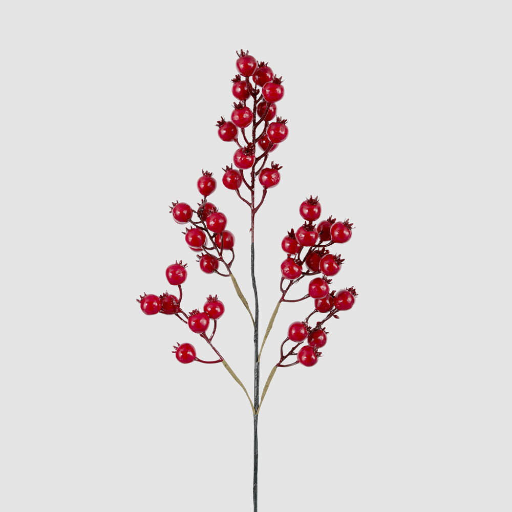 Glossy Red Berry Spray 20x70cm