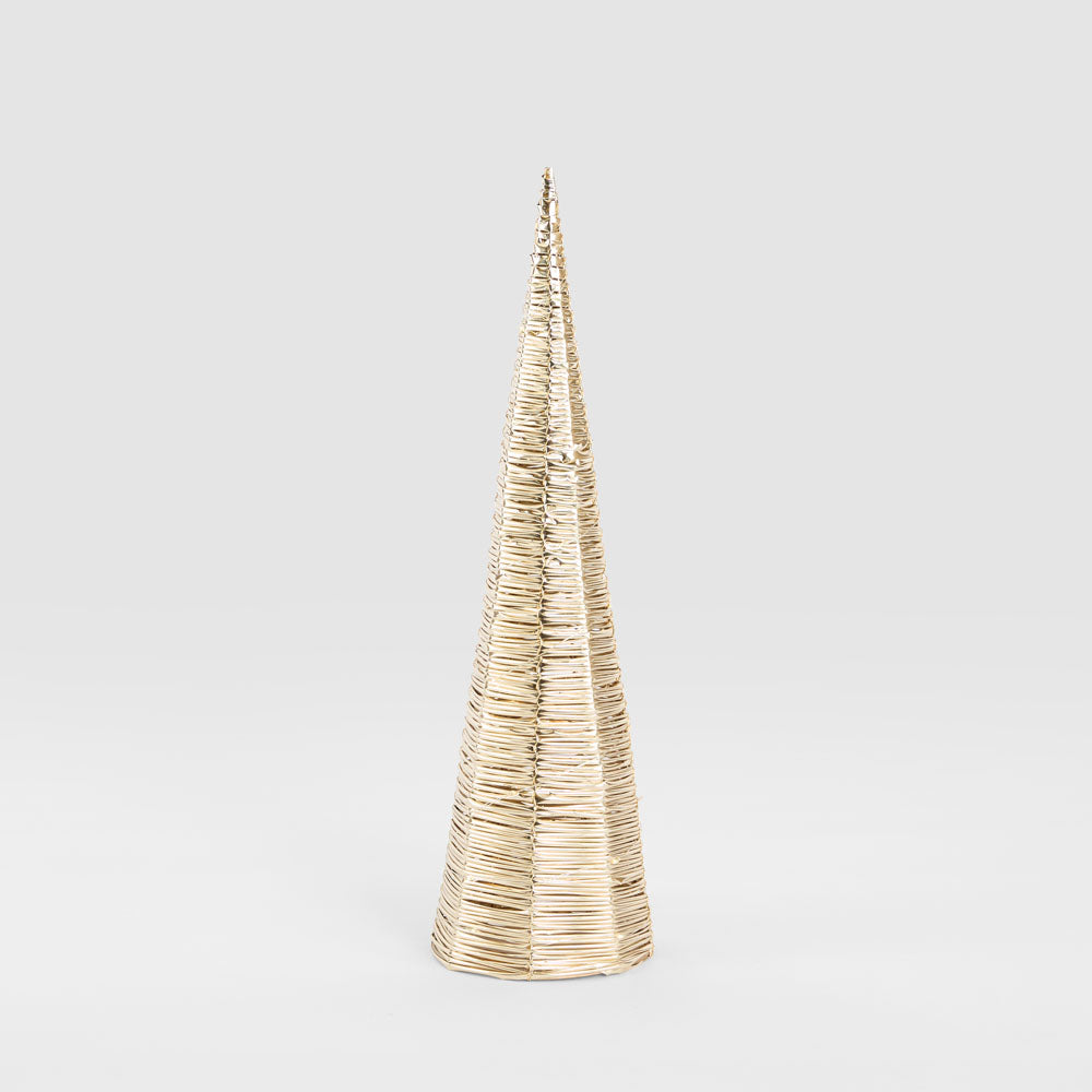 Small Wrapt Light Up Cone Tree 14x50cm