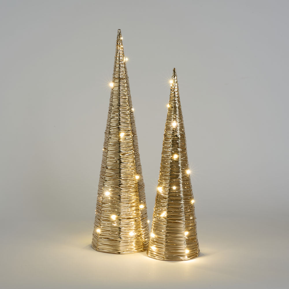 Large Wrap Light Up Cone Tree 16x60cm