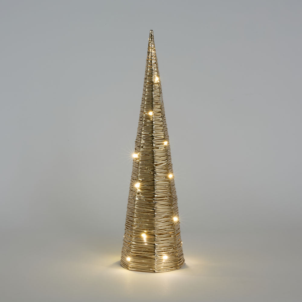 Large Wrap Light Up Cone Tree 16x60cm