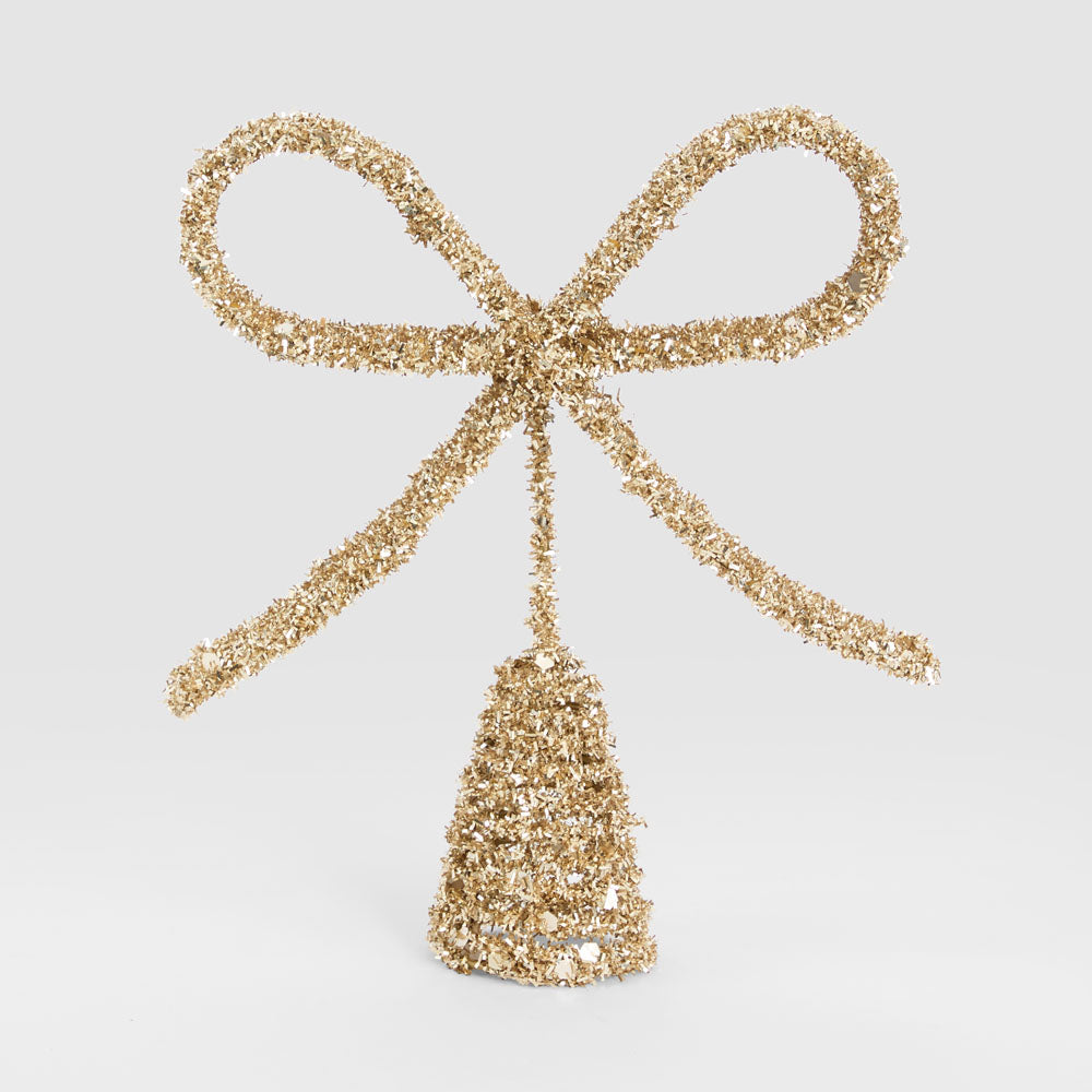 Golden Bow Tree Topper 20x27cm
