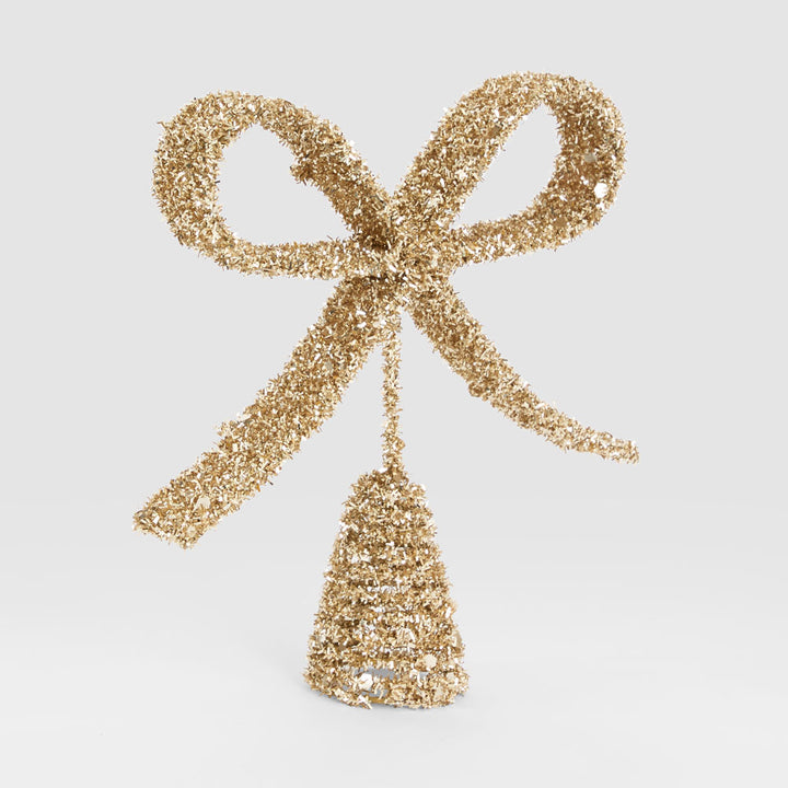 Golden Bow Tree Topper 20x27cm