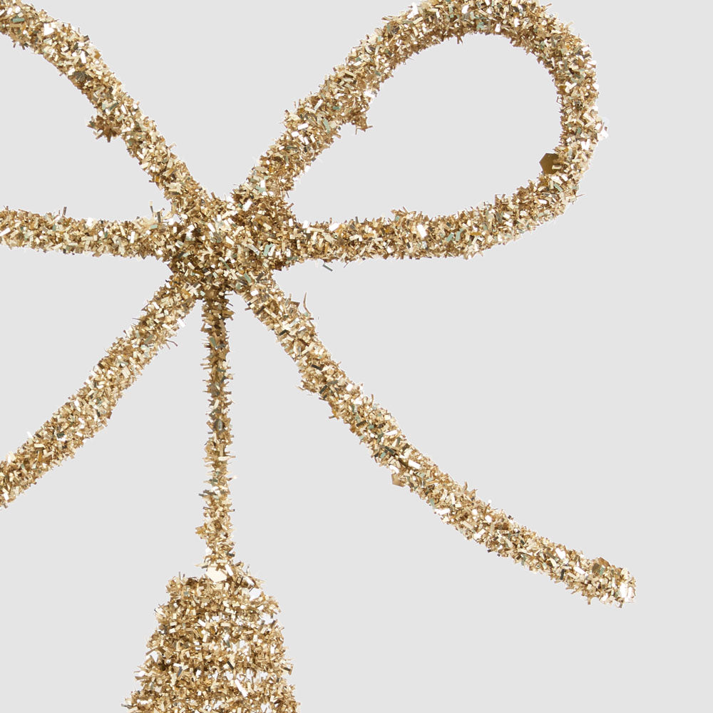 Golden Bow Tree Topper 20x27cm