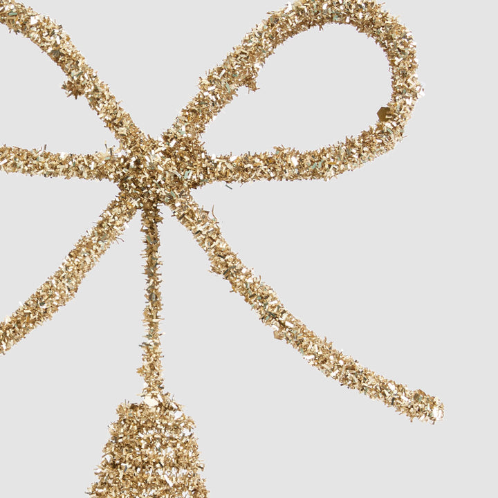 Golden Bow Tree Topper 20x27cm