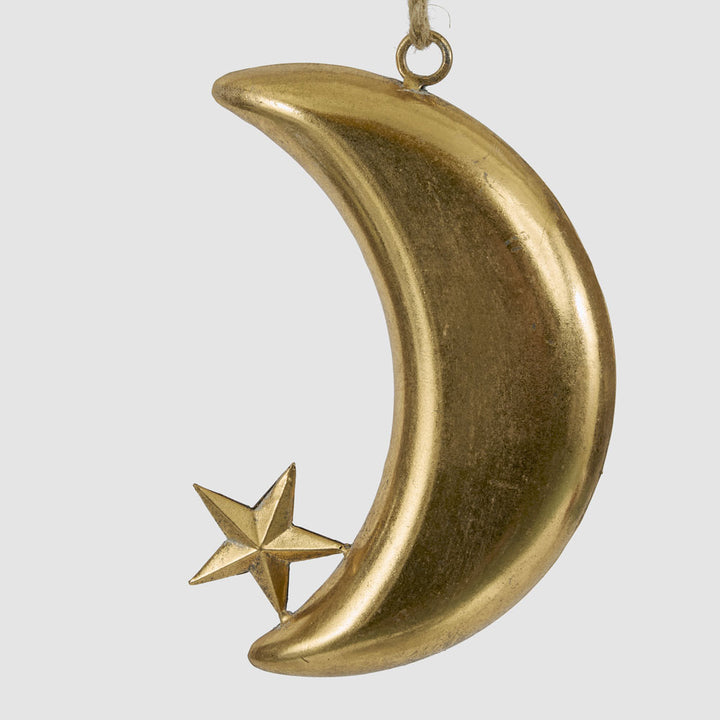 Golden Moon Crescent Decoration Large 29.5x22cm