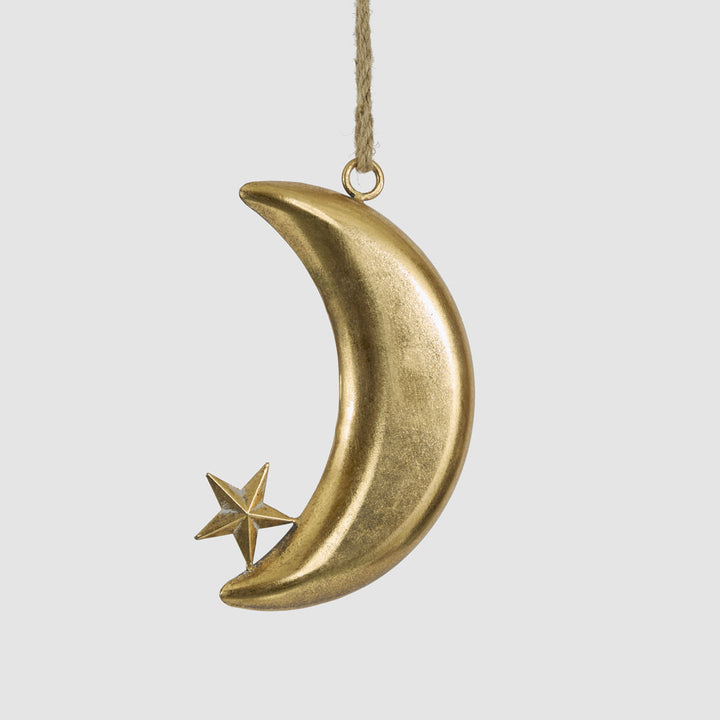 Golden Moon Crescent Decoration Small 25x17cm