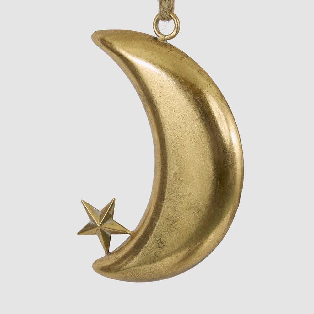 Golden Moon Crescent Decoration Small 25x17cm