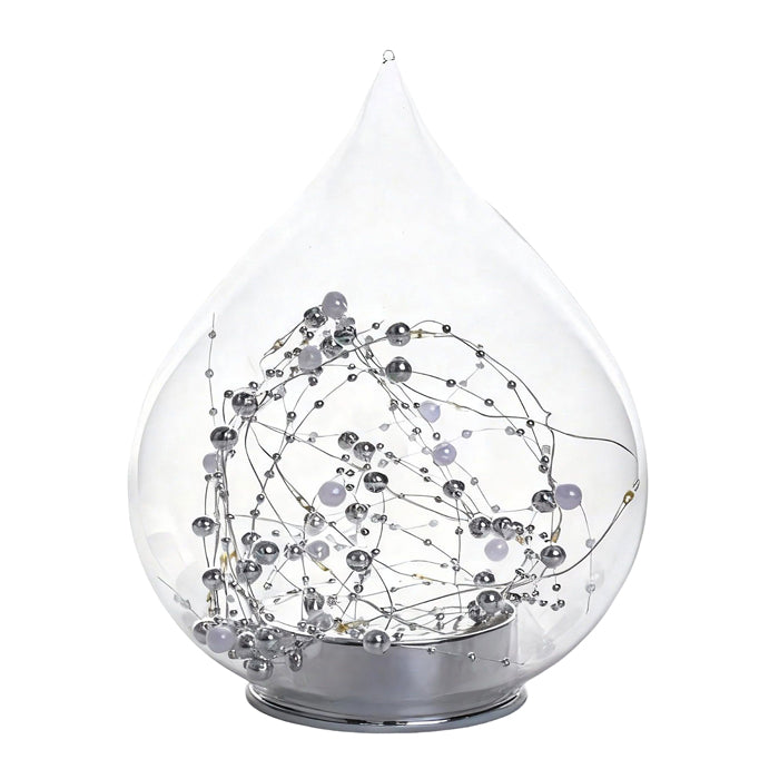 Glass Led Clear Pearl Teardrop Lge