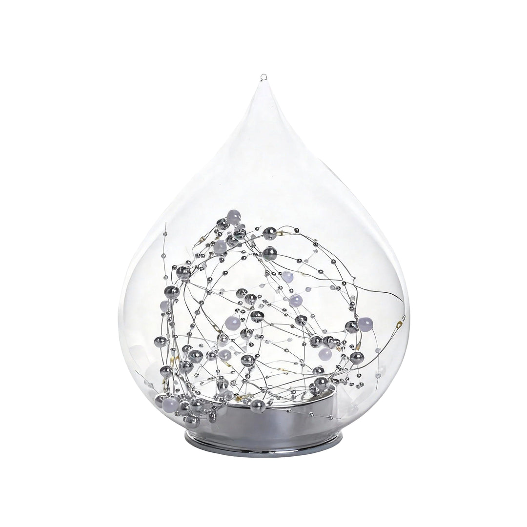 Glass Led Clear Pearl Teardrop Sml