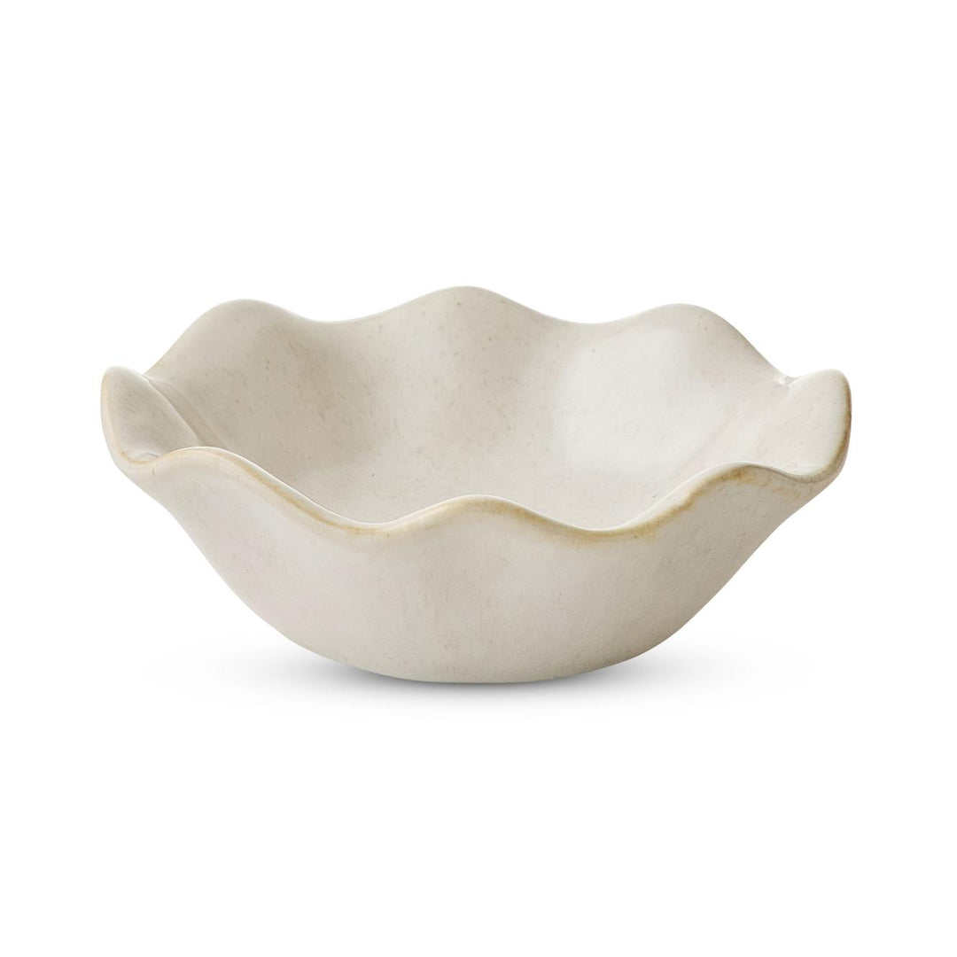 Wavy Ivory Reactive Small Bowl D16Xh6cm