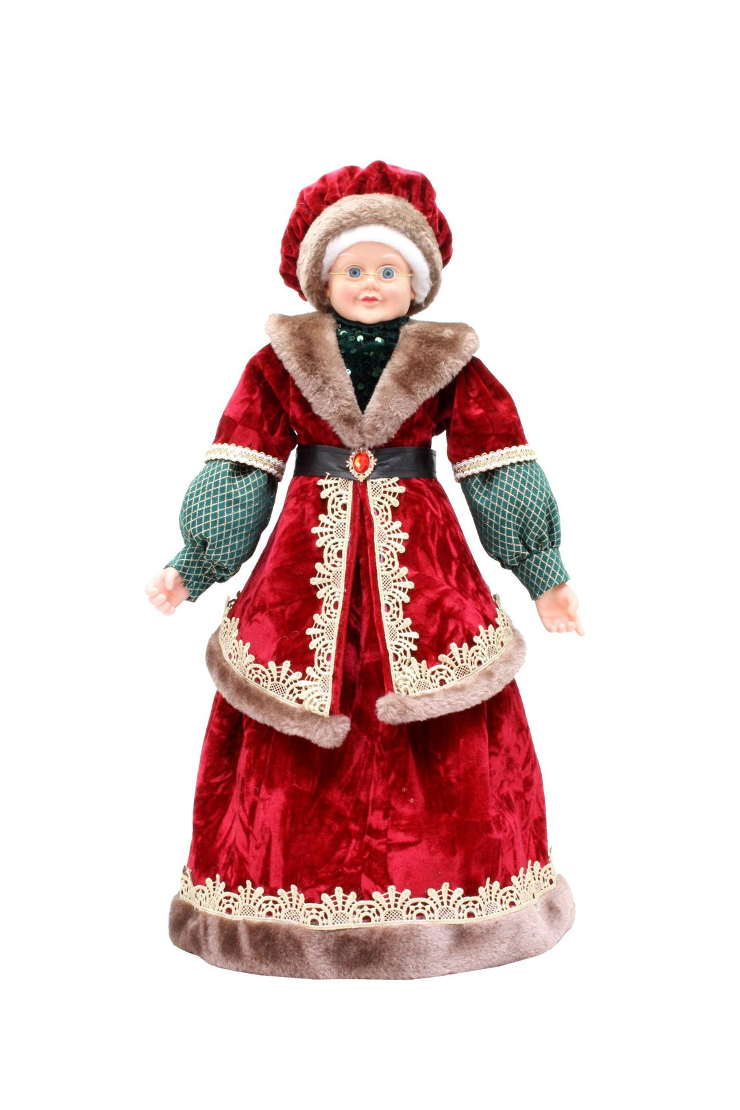 Mrs Claus Red Green &amp; Gold 60cm
