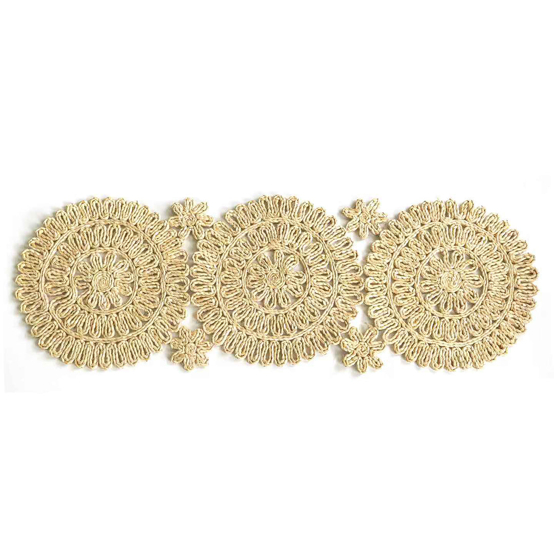 Natural Flower Runner 104x35cm