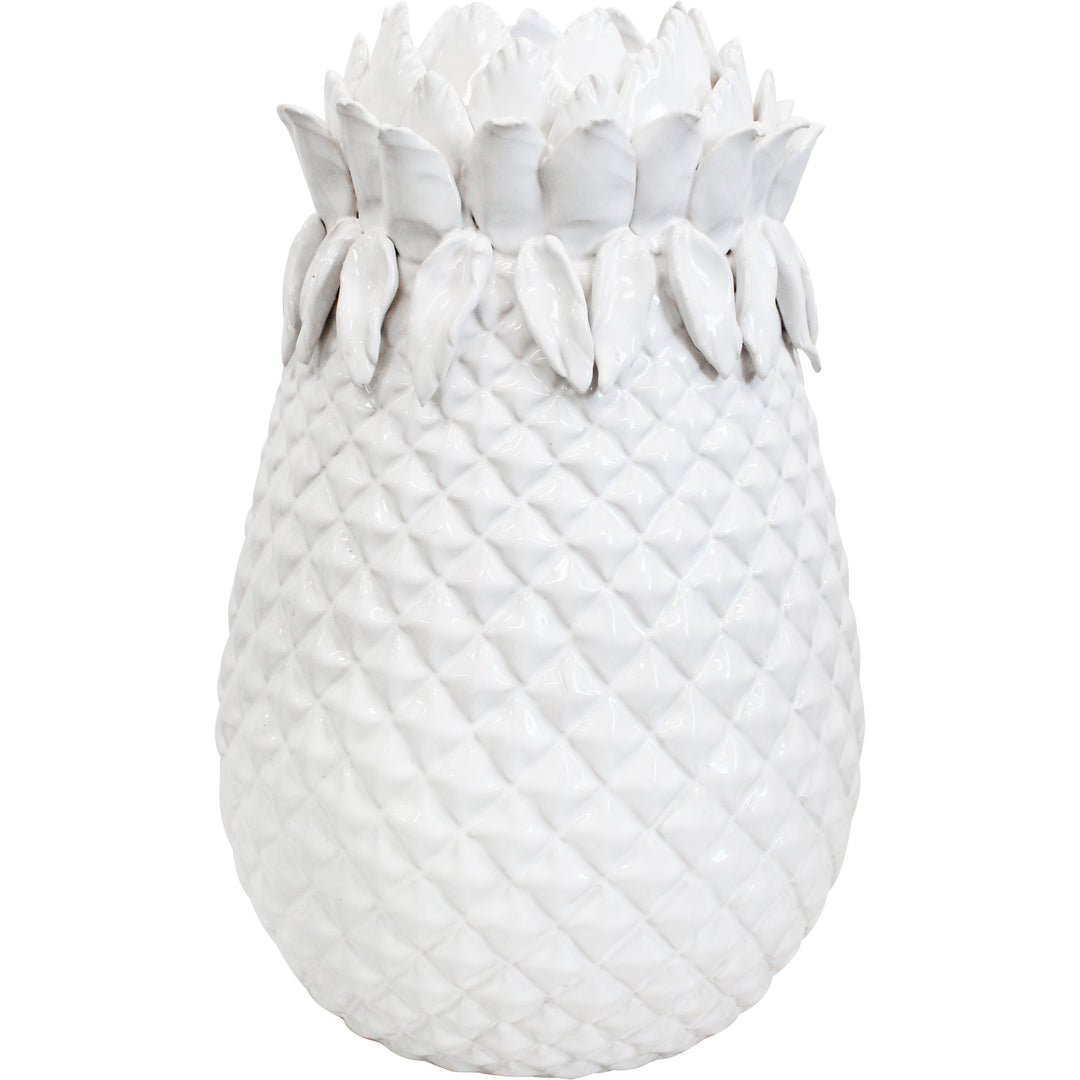 Pineapple Vase Ivory