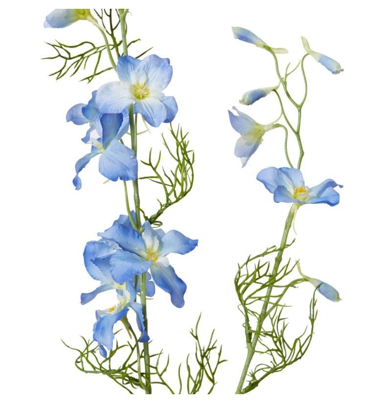 Delphinium Spray Blue 20x15x97cm
