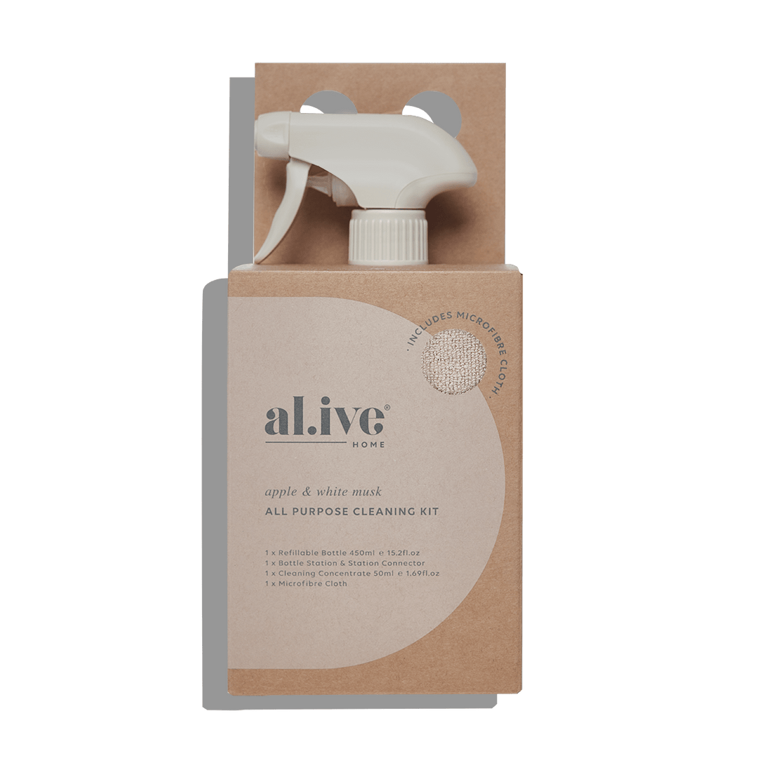 Al.ive Body All Purpose Kit Forever Bottle, Station, Concentrate & Cloth
