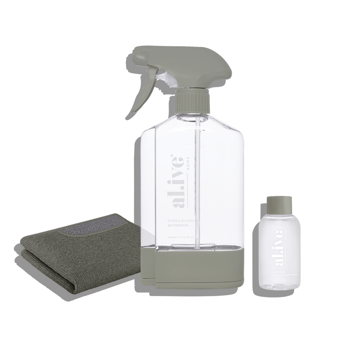 Al.ive Body Bathroom Kit Forever Bottle, Station, Concentrate & Cloth