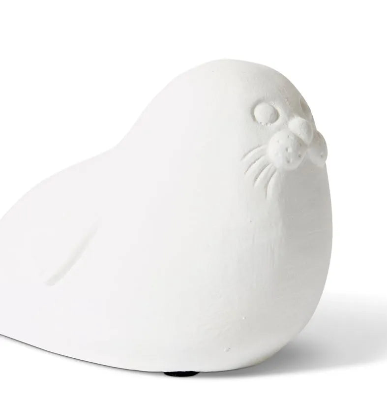 Seal Sculpture 16x9x10cm White