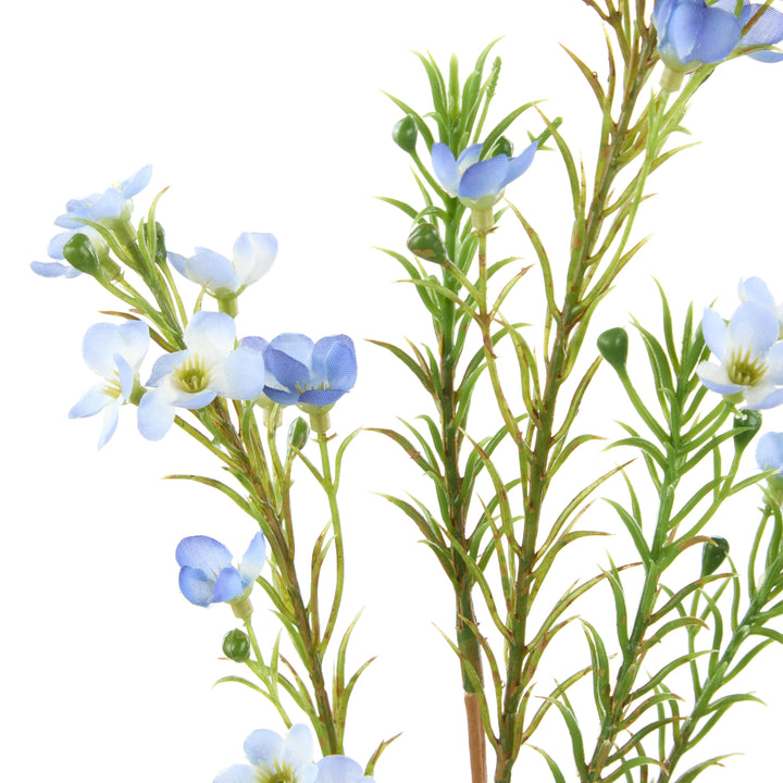 Wax Flower Spray Blue 60x8x12cm