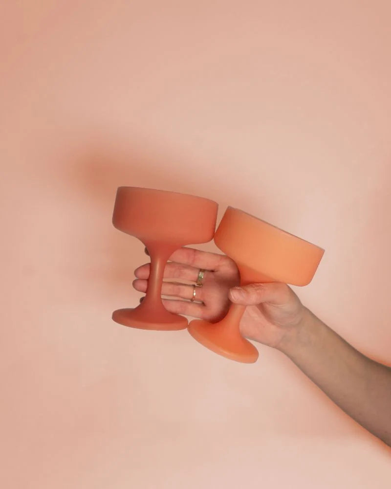 Terra + Peach Silicone Cocktail Glasses
