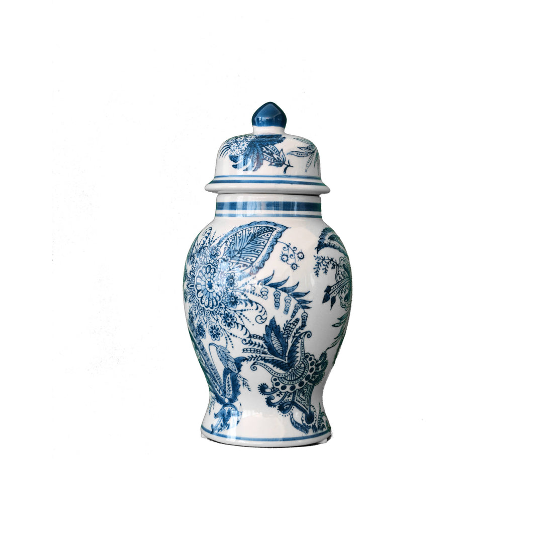 Dynasty Blue & White Temple Jar 25cm