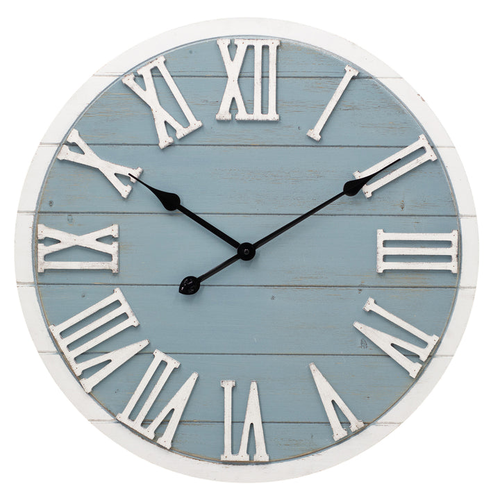 Belle Silent Clock Ocean Blue 60cm