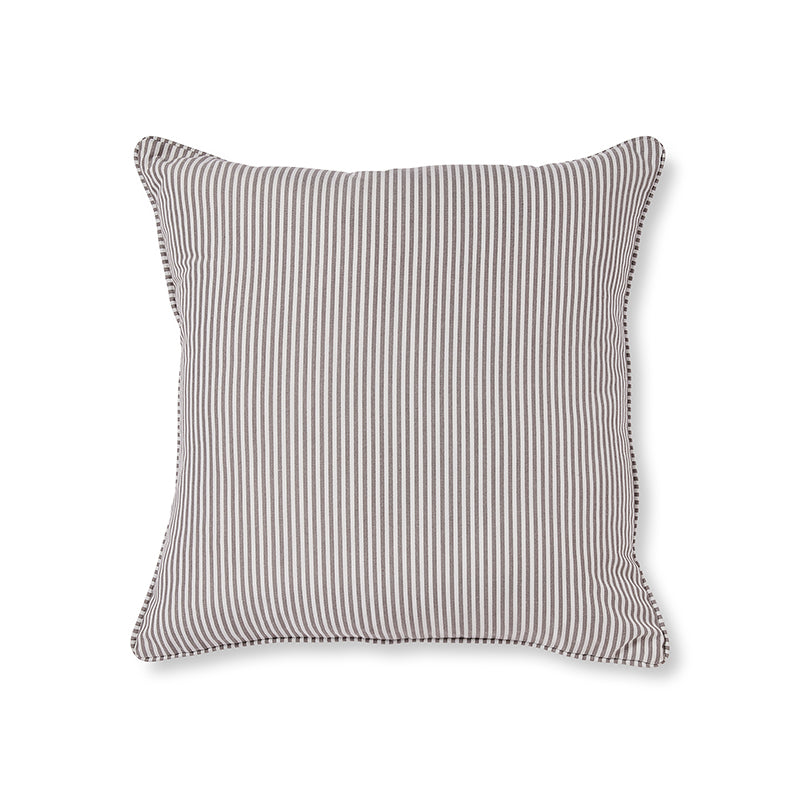 Morris Grey Stripe Cushion 55Cm