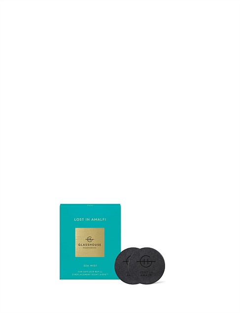 Glasshouse Fragrances Car Diffuser Collection Lost In Amalfi 2 Replacement Scent Disks