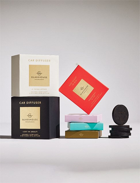 Glasshouse Fragrances Car Diffuser Collection Lost In Amalfi 2 Replacement Scent Disks