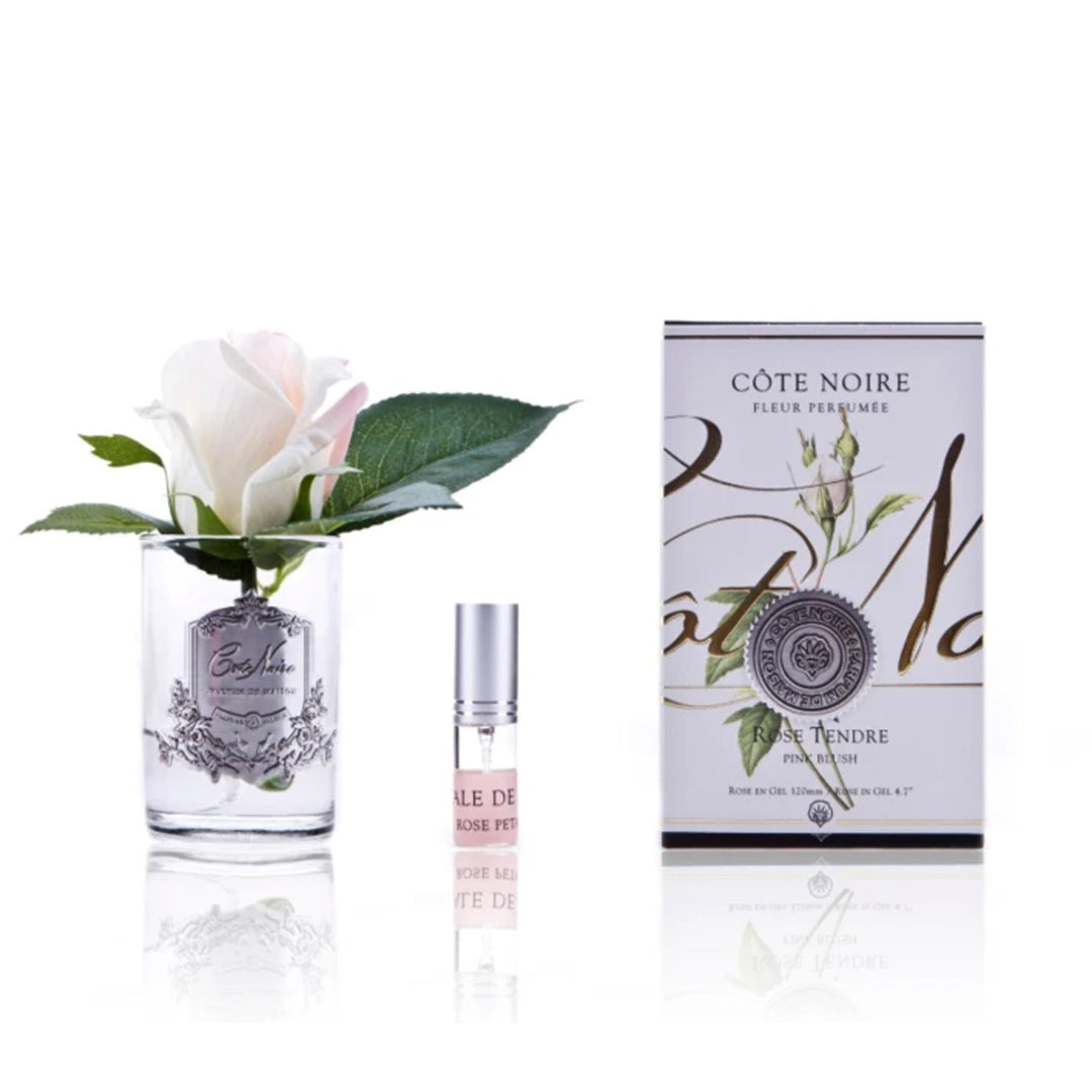Cote Noire Perfumed Rose Bud Pink Blush - Clear Glass